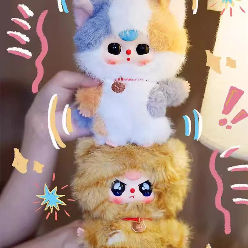

New In Stock Baby Three Whose Cat Am I Series Blind Box Kawaii Bag Pendant Decoration Desktop Ornament Toy Girl Birthday Gifts