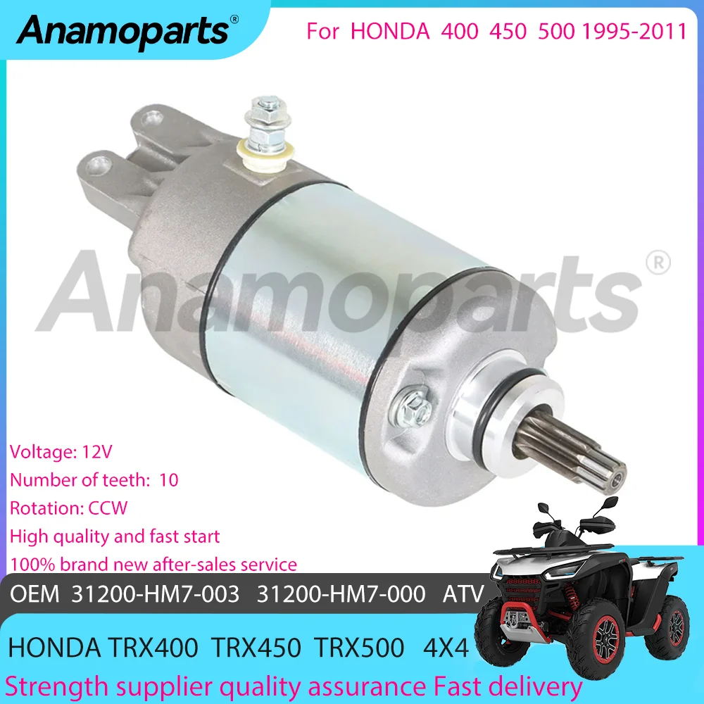 

Motorcycle Engine Starter motor fits for 1995-2011 HONDA Foreman TRX400FW TRX450S TRX500FA TRX 400 450 500 4x4 31200-HM7-003
