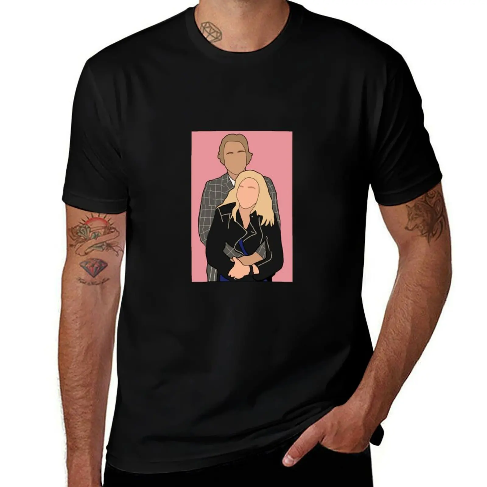 

kristen bell & dax shepard T-Shirt t shirts for man cotton t shirts for man graphic tees T-Shirt