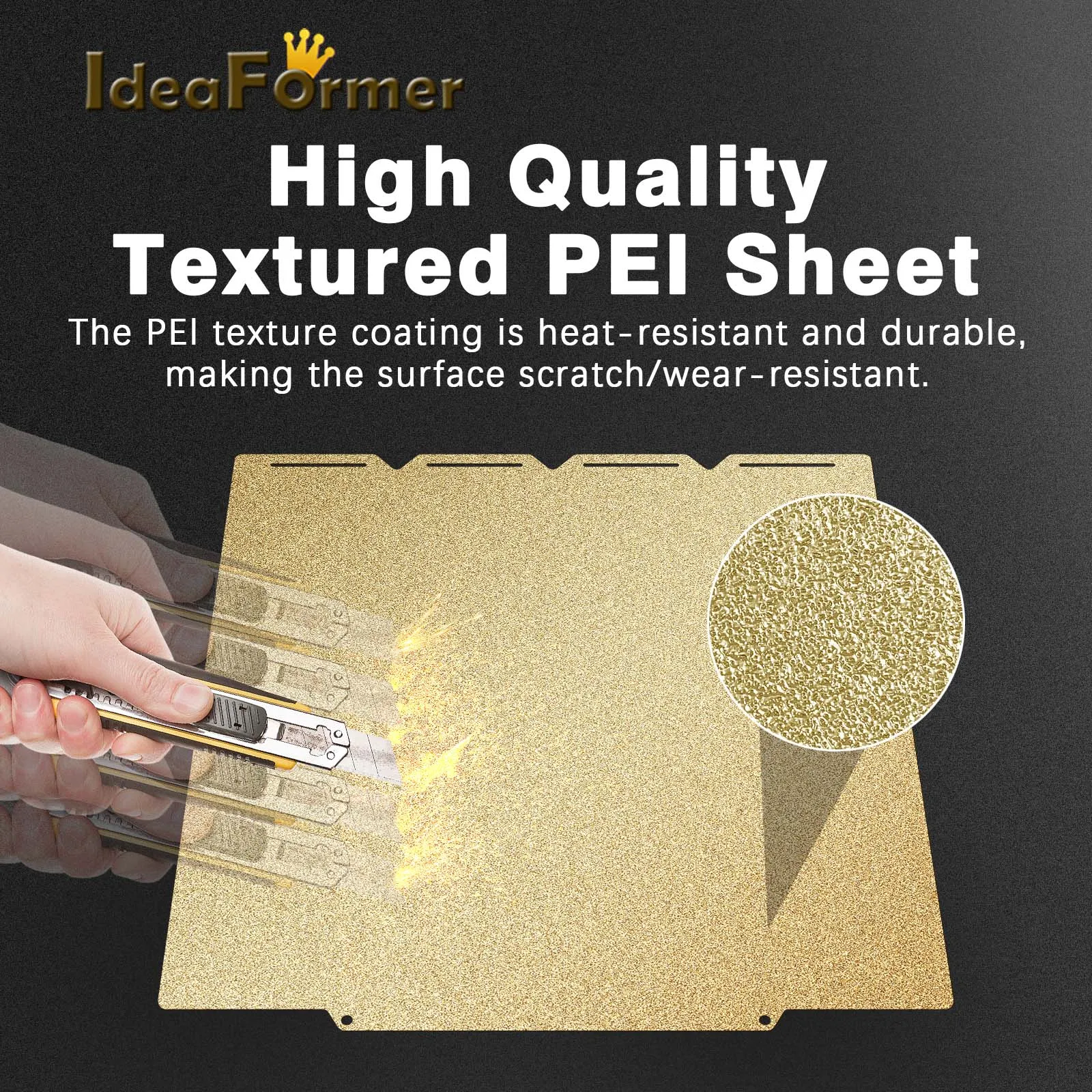 Pei Bauplatte für Snapmaker U1 276 x 293 mm Verdickung Super Adhension Platte Federstahl PEI Bett für Snapmaker U1 3D-Drucker