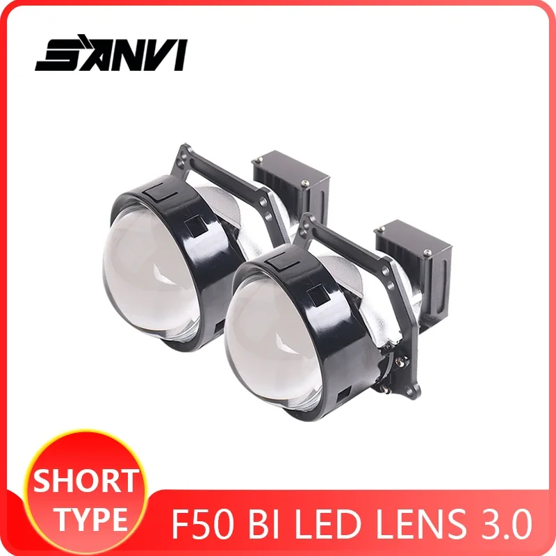 SANVI 3.0 F50 Bi LED Lenses for Headlights Ice Lense Auto LED Projector Headlight Hella G5 3R Projector 110W Car Light Retrofit