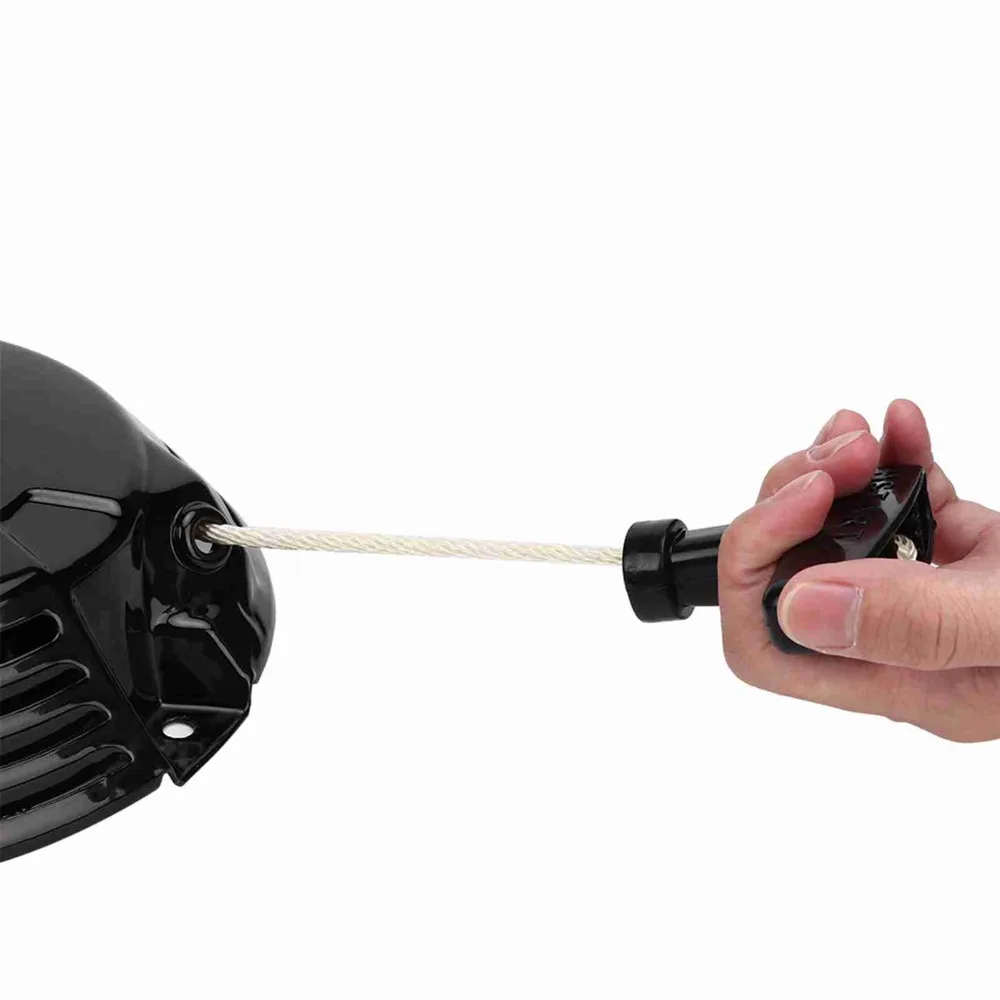 Black Pull Starter Assembly Comfort Grip Handle Metal Pull Starter Replacement Compact Easy to Install for 1P60 1P65 1P70 GXV160