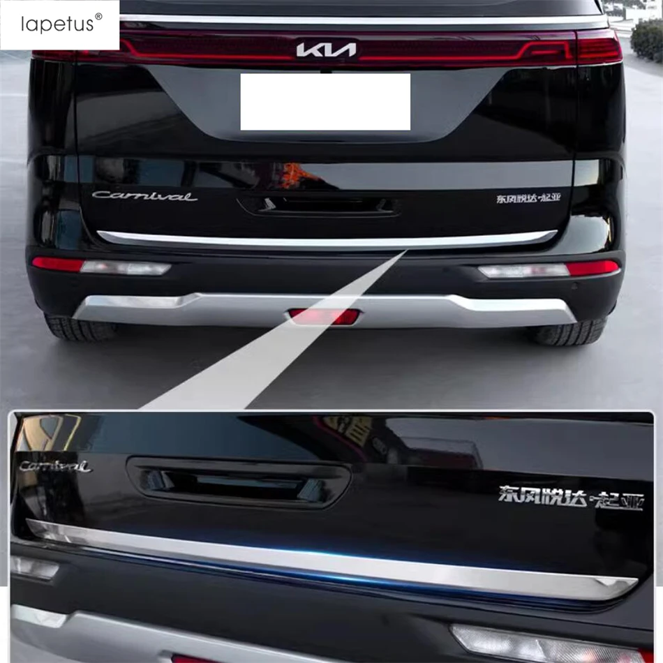 

Car Rear Trunk Tailgate Door Strip Molding Decoration Cover Trim For Kia Carnival KA4 2021 - 2024 Stainless Steel Accessories