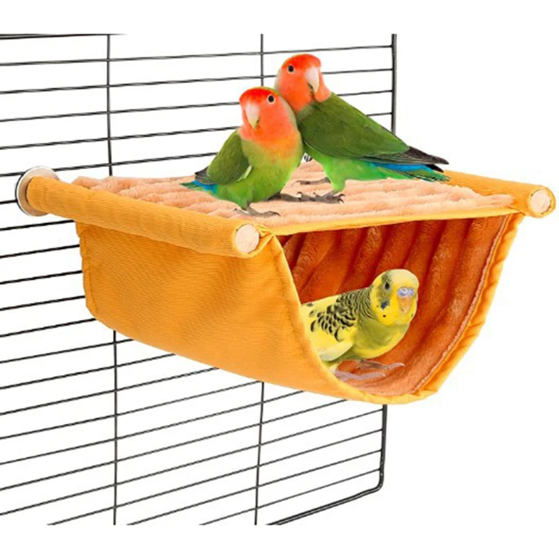 Fashion Pet Bird Parrot Cages Warm Hammock Hut Tent Bed Hanging Cave Cat Cradle for Sleeping and Hatching Pet Accessories