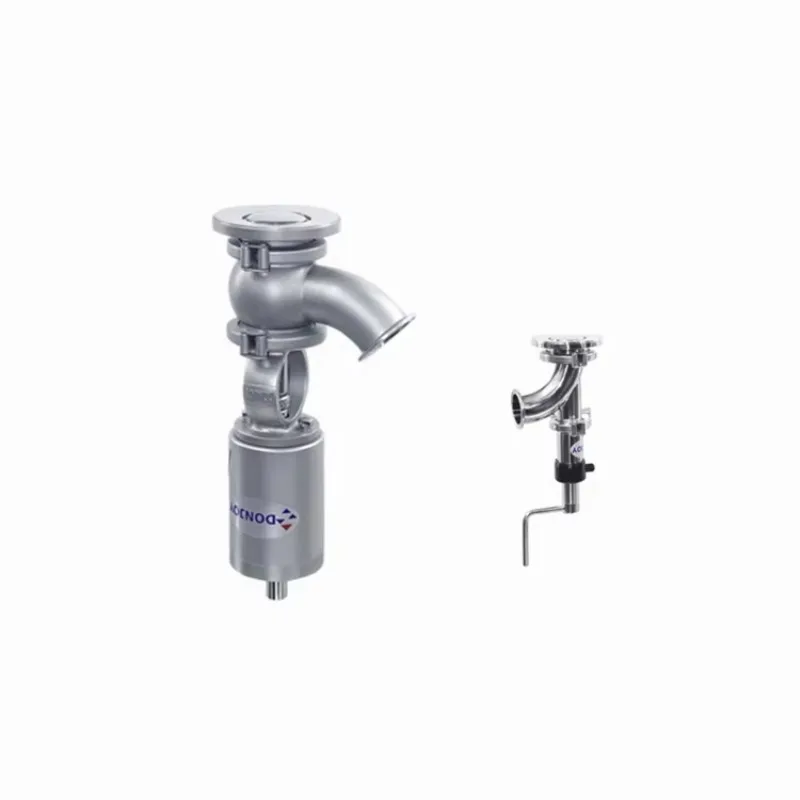DONJOY Sanitary Pneumatic Elbow tank Bottom Valve with Inside/outside Open Discharge tank Bottom Valves