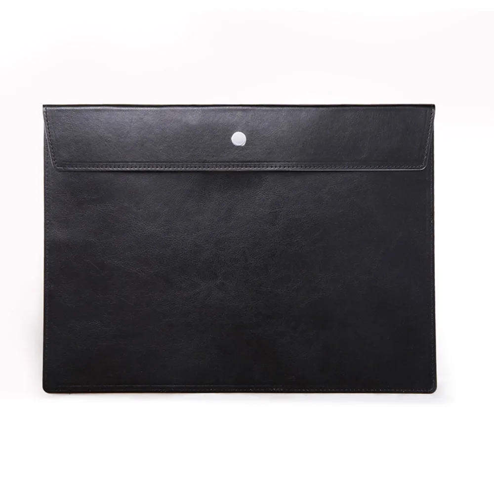 Black File A4 Filing Leather Document Case,Business Holder