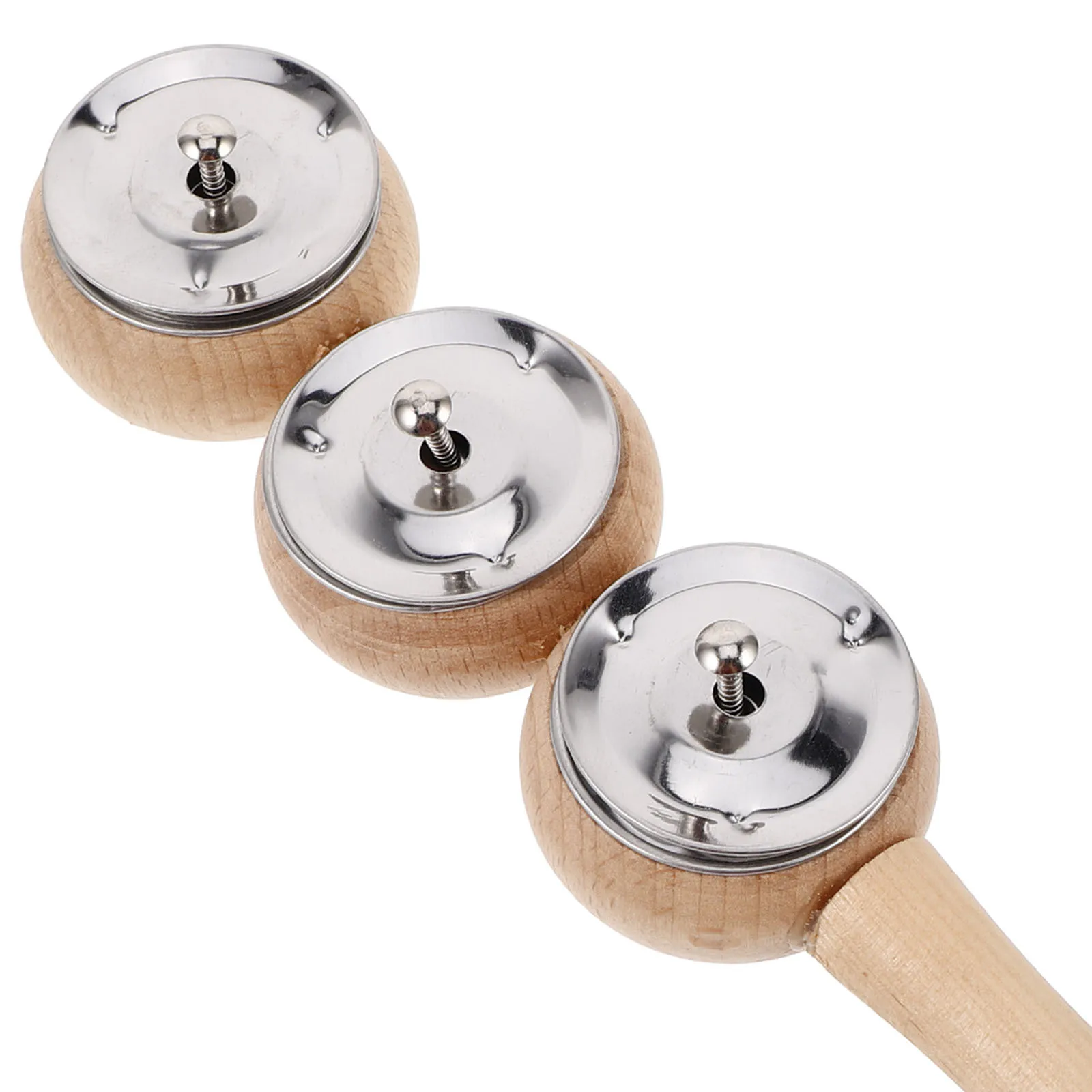Jingle vara de madeira 3 sinos crianças musical handheld chocalhos kit sino percussão instrumentos da criança sinos do bebê shaker