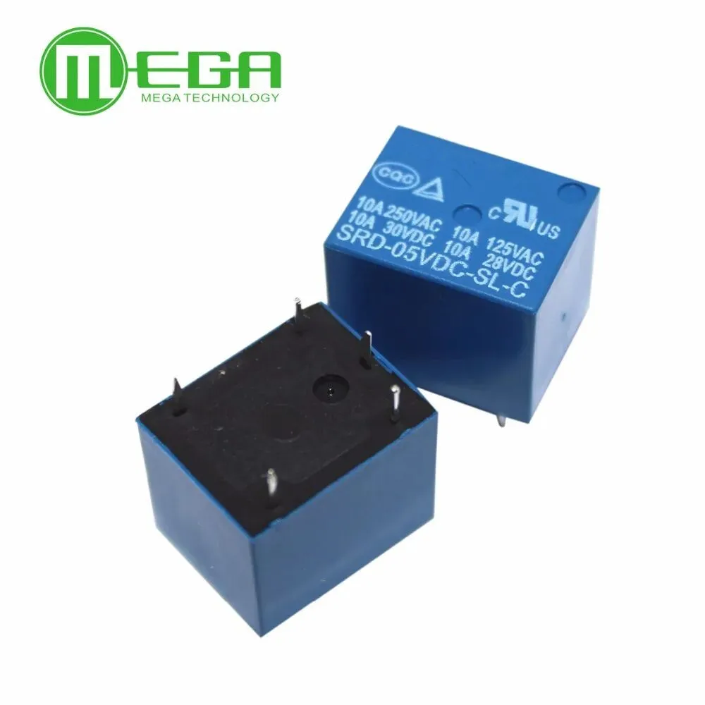 

New 100pcs 5V DC Power Relay SRD-05VDC-SL-C PCB Type