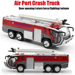 1: 32 Alloy Car Airport Fire Truck Model Engineering Car Sound And Light Toy Boy Birthday New Year Christmas Gift Red