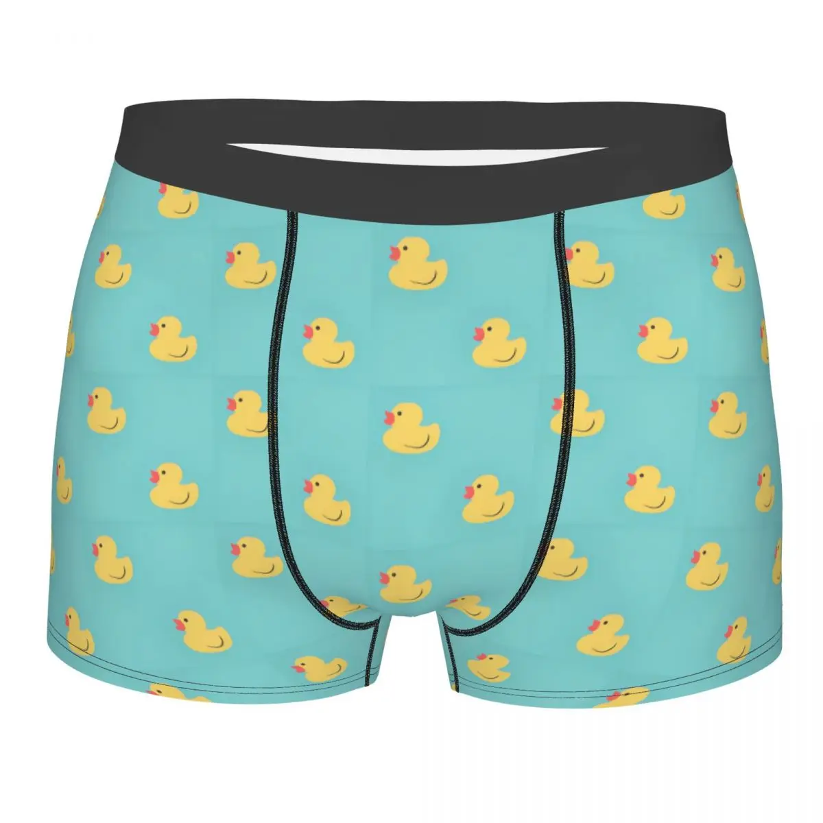 Cute Yellow Duck Cartoon Men's Underwear Little Ducks Boxer Briefs Shorts Panties Fashion Soft Underpants for Male S-XXL