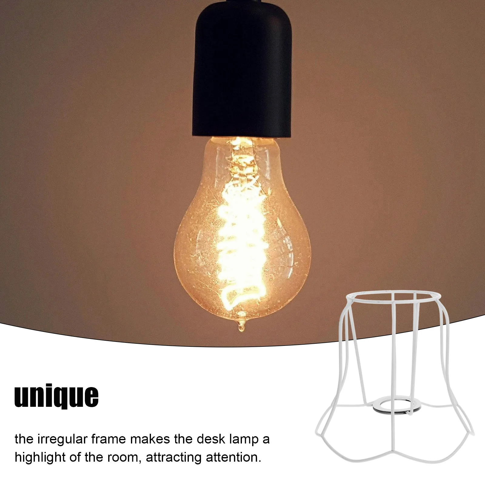 

1pc French Crystal Frame Retro Metal Diy Table Lamp Shade Holder For Home Decor Light Accessories Desk Lamp Frame