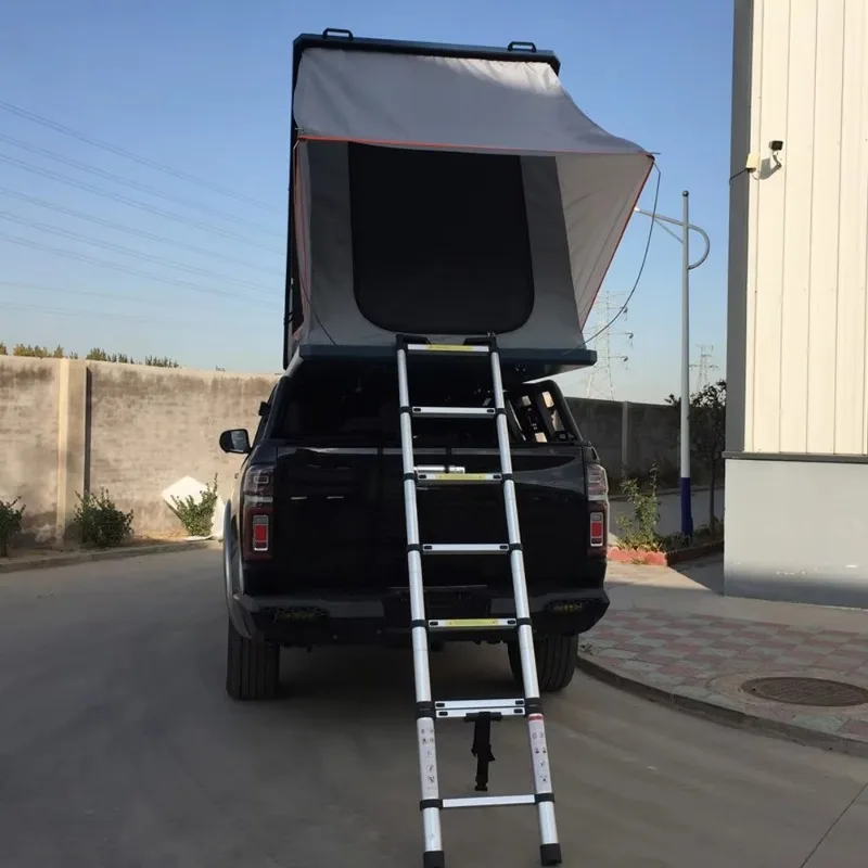 Hard Shell Triangle Aluminum Car Rooftop Tent for 4WD Offroad Outdoor Camping Overlanding Travel