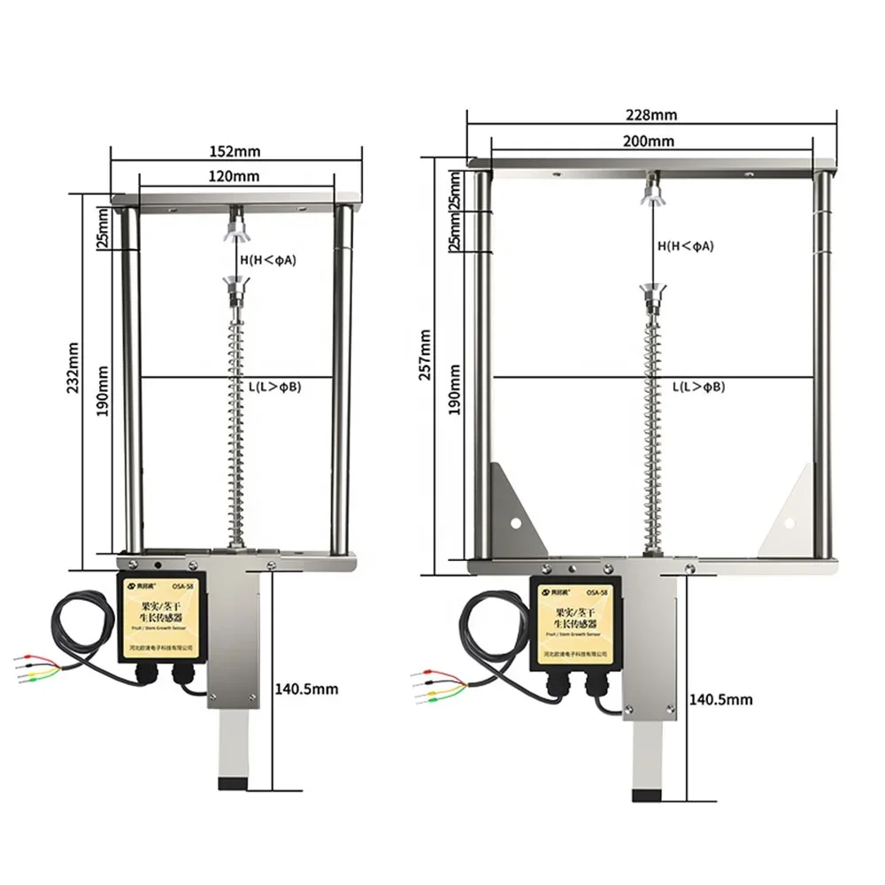 0-5V  0-10V  4-20mA RS485 Modbus Fruit Growth sensors Fruit & Stem Growth Dendrometer for agriculture