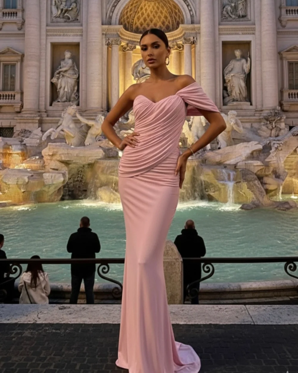 

Изысканные плиссированные длинные платья русалки на одно плечо по индивидуальному заказу, формальные классические элегантные платья для выпускного вечера