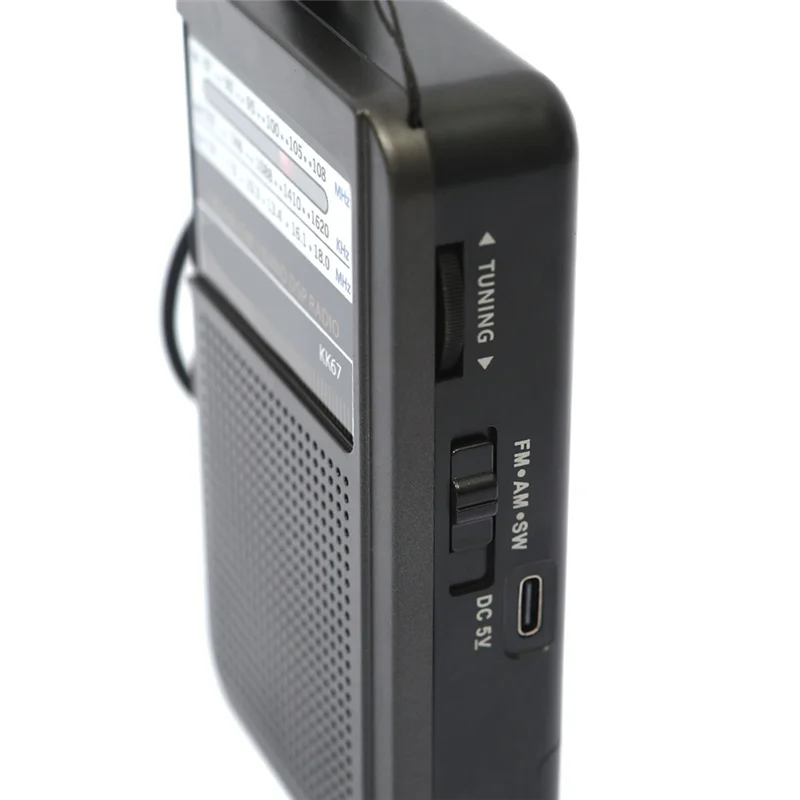KK67 Handheld Radio Built-In Speaker Stereo Radio SW AM FM Mini Portable Radio Outdoor Emergency Speaker Device-TCES