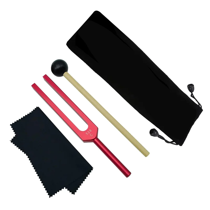 Garpu Tala, Garpu Tala 528 Hz untuk Penyembuhan Chakra, Terapi Suara, Menjaga Tubuh, Pikiran dan Jiwa Dalam Harmoni Sempurna, Mudah Dipasang, Merah