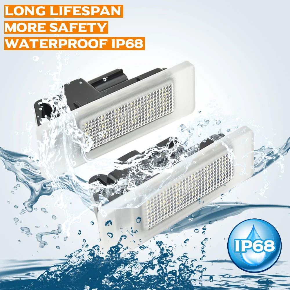 2x LED License Number Plate Light For Renault Megane 4 Scenic IV Twingo Kangoo Koleos MK2 Clio IV V Logan Sandero Dacia Duster