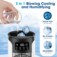 Rafraîchisseur D’air Portable USB 6 Vitesses Brumisateur Humidificateur LED Minuterie Bureau Maison Été 5