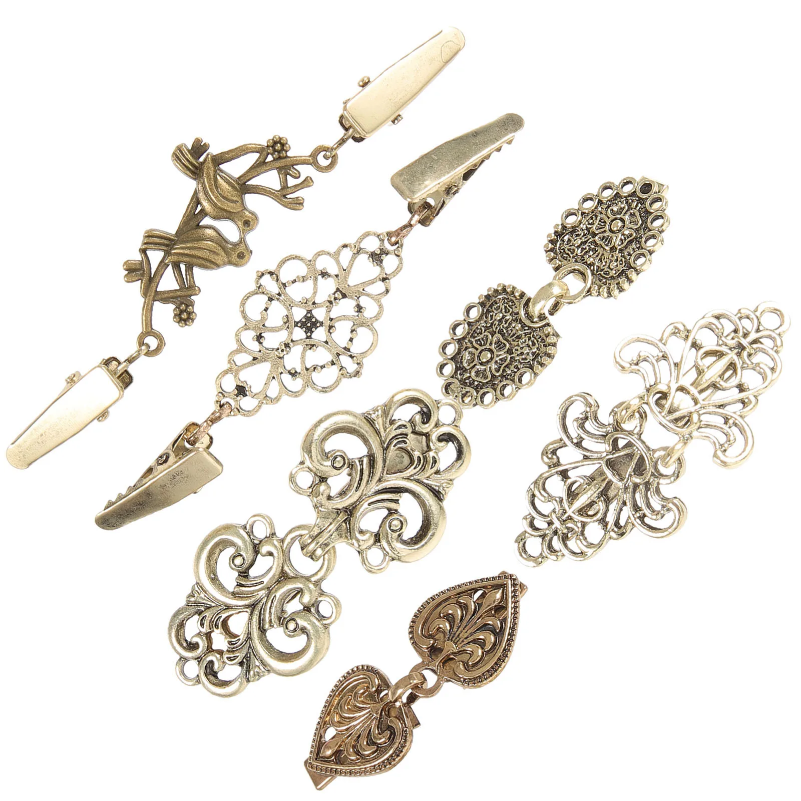 

6Pcs Vintage Sweater Clips for Women Shawl Cardigan Clasps Elegant Dress Pins Brooch Gift for Girlfriend Wife Mom