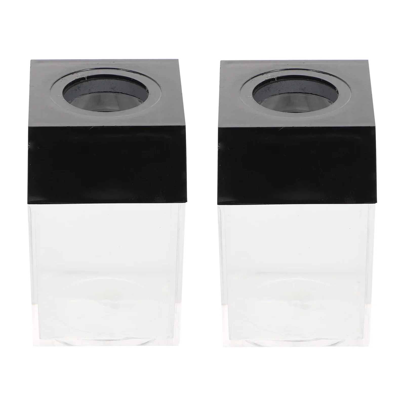2 Pcs Paper Clip Storage Bucket Clips Containers Multi-functional Organizers Boxes Magnet Paperclip Office Binder Holders