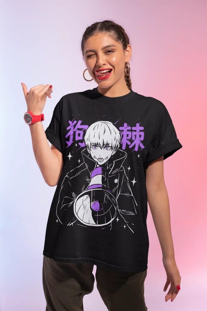 Inumaki Toge Unisex T-Shirt,Jujutsu Kaisen Anime Fushiguro,Satoru Gojo,Soft Tee