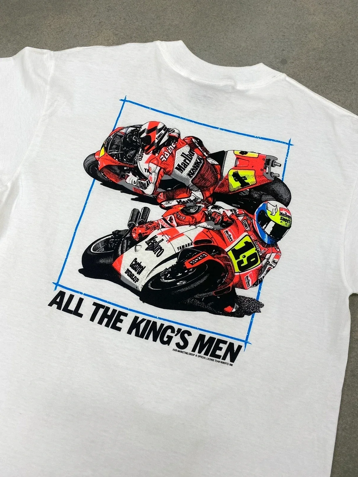 

Новинка 2025 года, винтажная энциклопедия WHO CARE JDM1991 Yamaha Marlboro, футболка с короткими рукавами, американские винтажные мужские и женские футболки