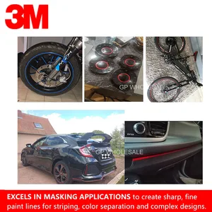 3m 471 vinyl mạnh mẽ của nước hoa cao cấp, bộ gói để trang trí, mặt nạ, chiều dài 33m, 5 mm, vàng, đen, xanh dương, trắng, đỏ 12 Ribbon Red Bán hàng chính - 3