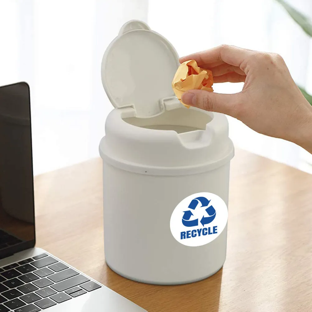 

6Pcs Premium PVC Garbage Classification Stickers Easy to Use Trash Bin Decals for Home Organization Recycle Sticker