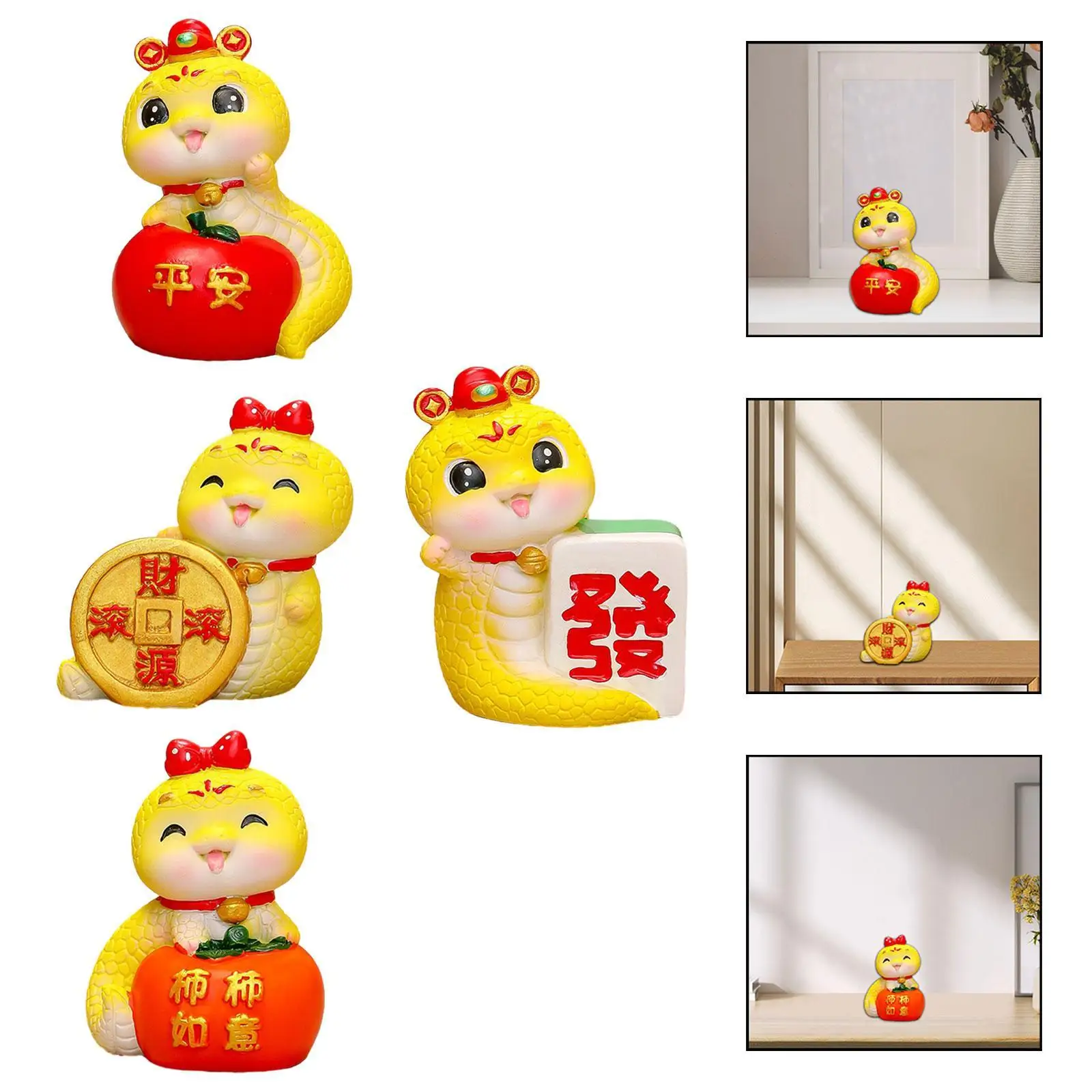 

Snake Figurine Snake Ornament Animal Statue Spring Festival Decoration