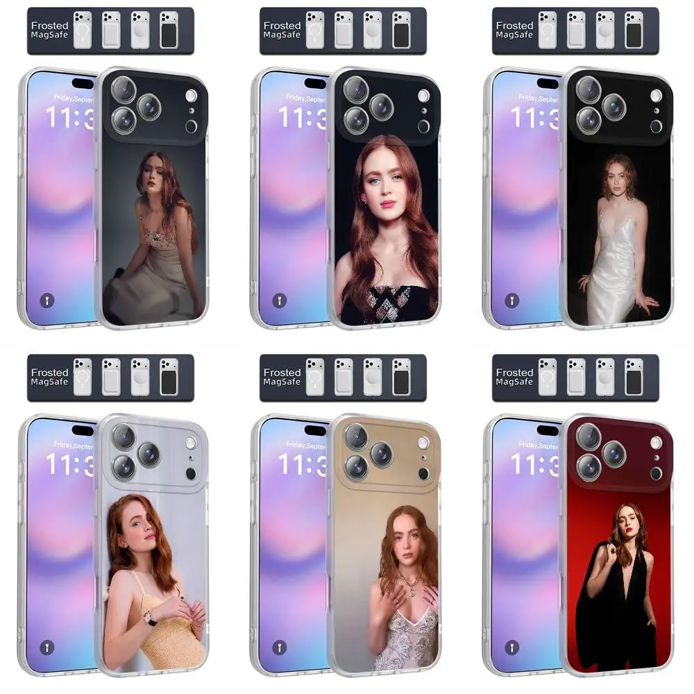 

Actress S-Sadie Sink Phone Case For iPhone 17,16,15,14,13,12,11,Pro,Max,Plus,E,Air,Mini Magnetic Magsafe Frosted Clear