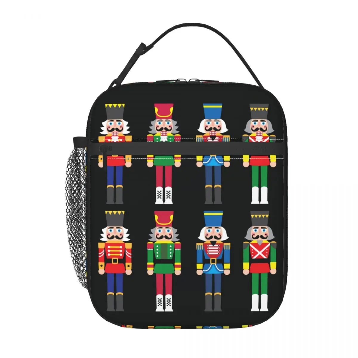 Christmas Nutcrackers Toy Soldier Thermal Insulated Lunch Bag Women Resuable Lunch Container for Outdoor Picnic Storage Food Box