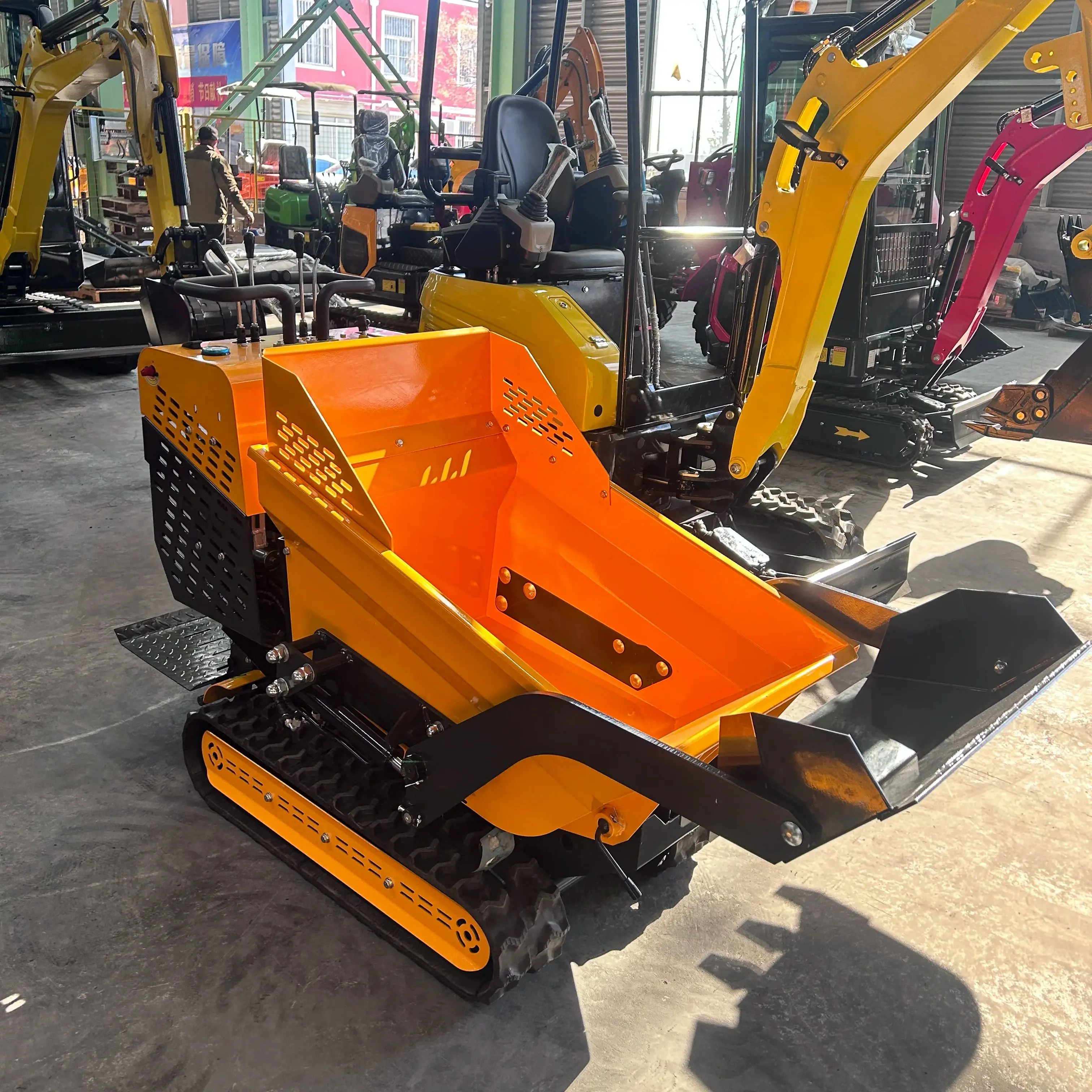 

Factory price, engine, mini concrete dump truck, free delivery, portable hydraulic dump truck, efficient track type dump truck