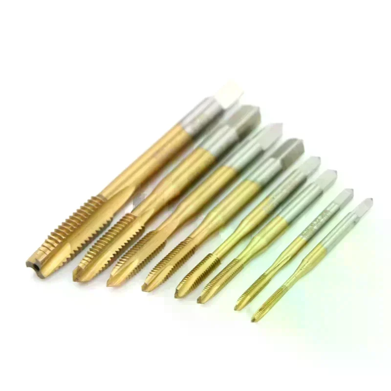 

1 шт. M2/M2.5/M3/M3.5/M4/M5 спиральная точка HSS титановая машина правый метчик дрель резьбовая заглушка ручка метчики