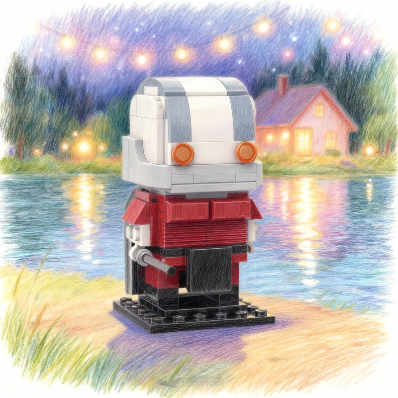 140pcs MOC Brickhead Darth Malak Brickheadz Model Building Blocks Creative Gift DIY Display Decor Adult Premium Kids Desk Home