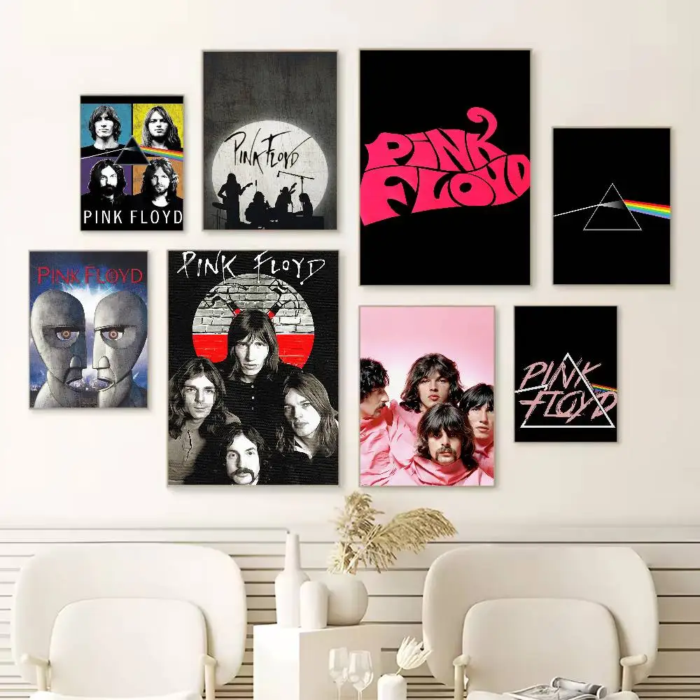 Band P-Pink HOT Floyd Poster HD Self Adhesive Waterproof Wall Art Ideal for Home Office Dorm Gift