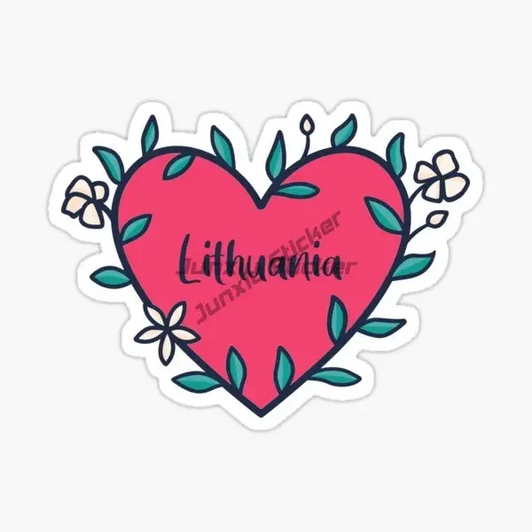 Lithuania Flag Map National Emblem Sticker for Covered Scratch Decorate Truck Van Car Wall Room Window Bicycle Off-road Helmet