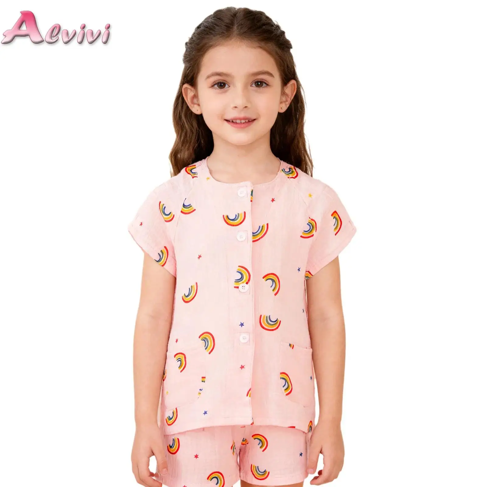 

Kids Boys Girls Special Needs Adaptive Clothing Postoperative Care Costume Short Sleeve Tear-Away Hook-and-Loop Fastener Tops