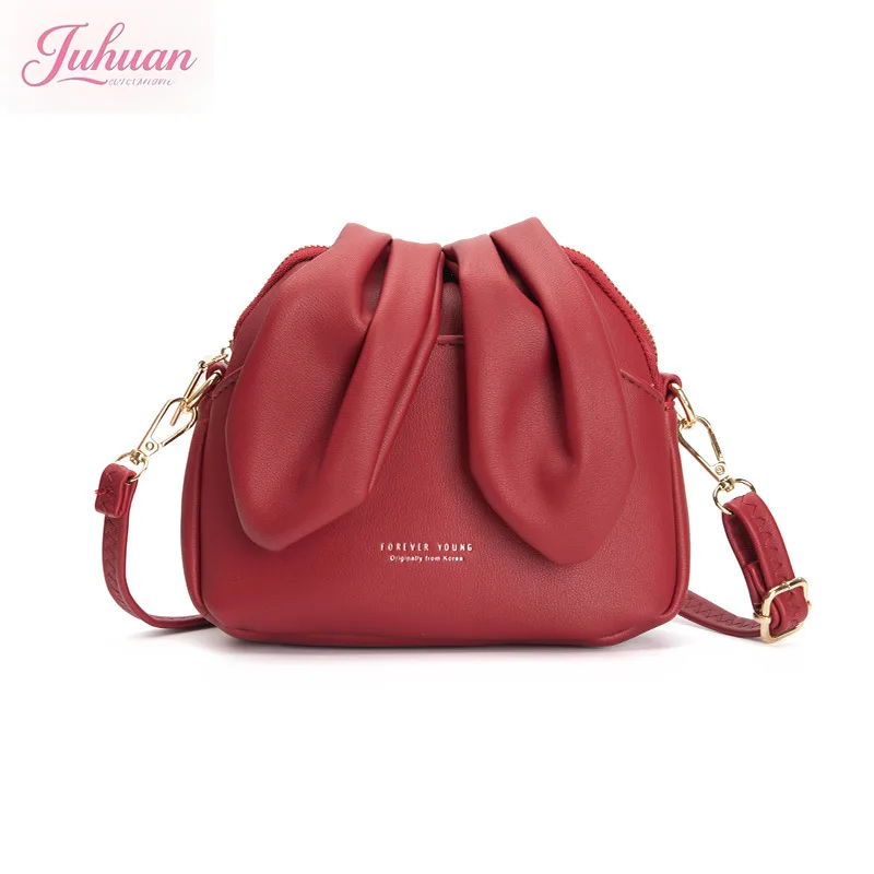 

Japanese 2025 New Trend Student Simple Bucket Bag Ladies Cartoon Rabbit Cute Ear Small Bag One Shoulder Crossbody Bag for Women