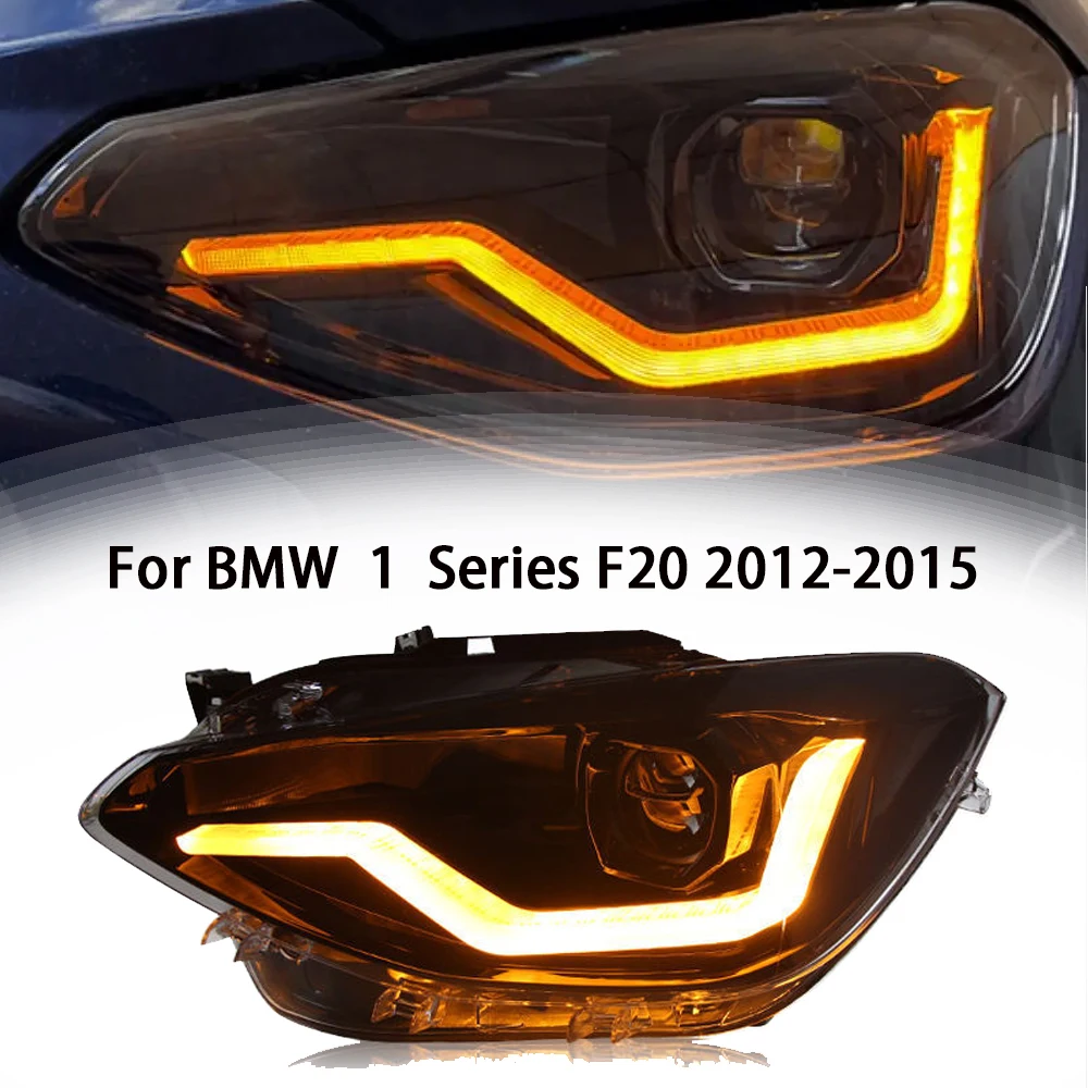 2 PCS Car Lamps For BMW 1 Series F20 2012-2015 LED Car Lamps Daytime Running Lights Dynamic Turn Signals Car Accessories