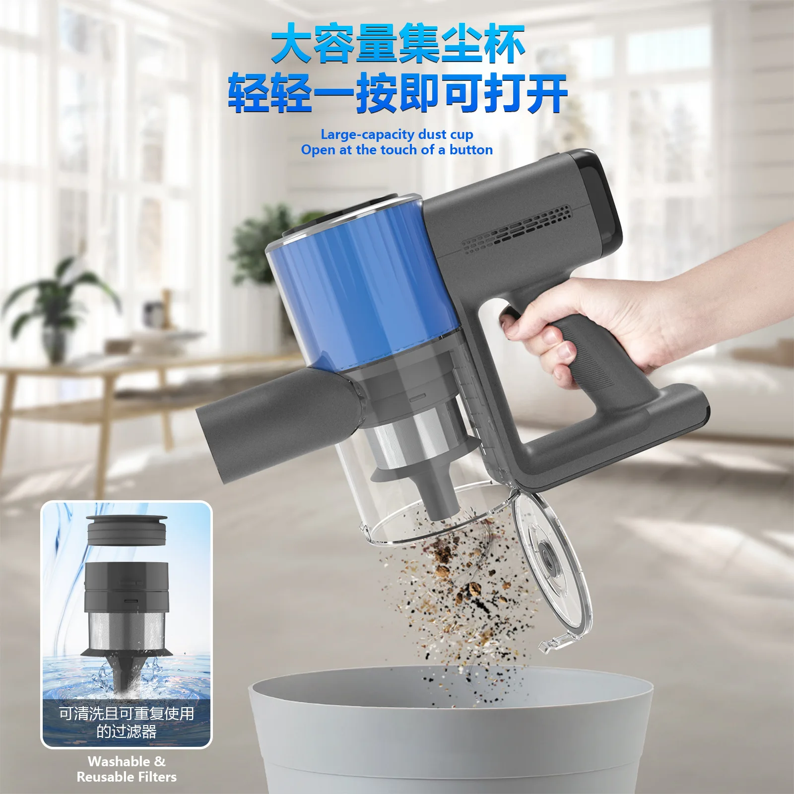 SV807C hand-held vacuum cleaner, household 25000pa powerful suction high power Vacuum cleaner