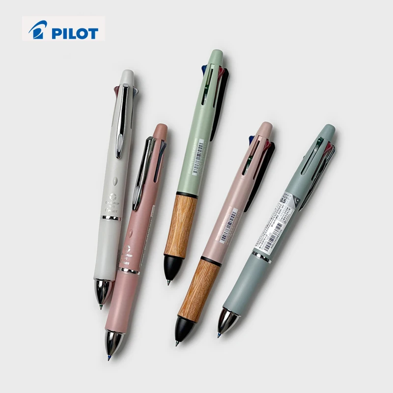 

PILOT DR.GRIP 4-цветная ручка и механический карандаш, многофункциональная ручка черного/красного/синего/зеленого цвета 0,5 мм, эргономичный деревянный дизайн для подписи, план