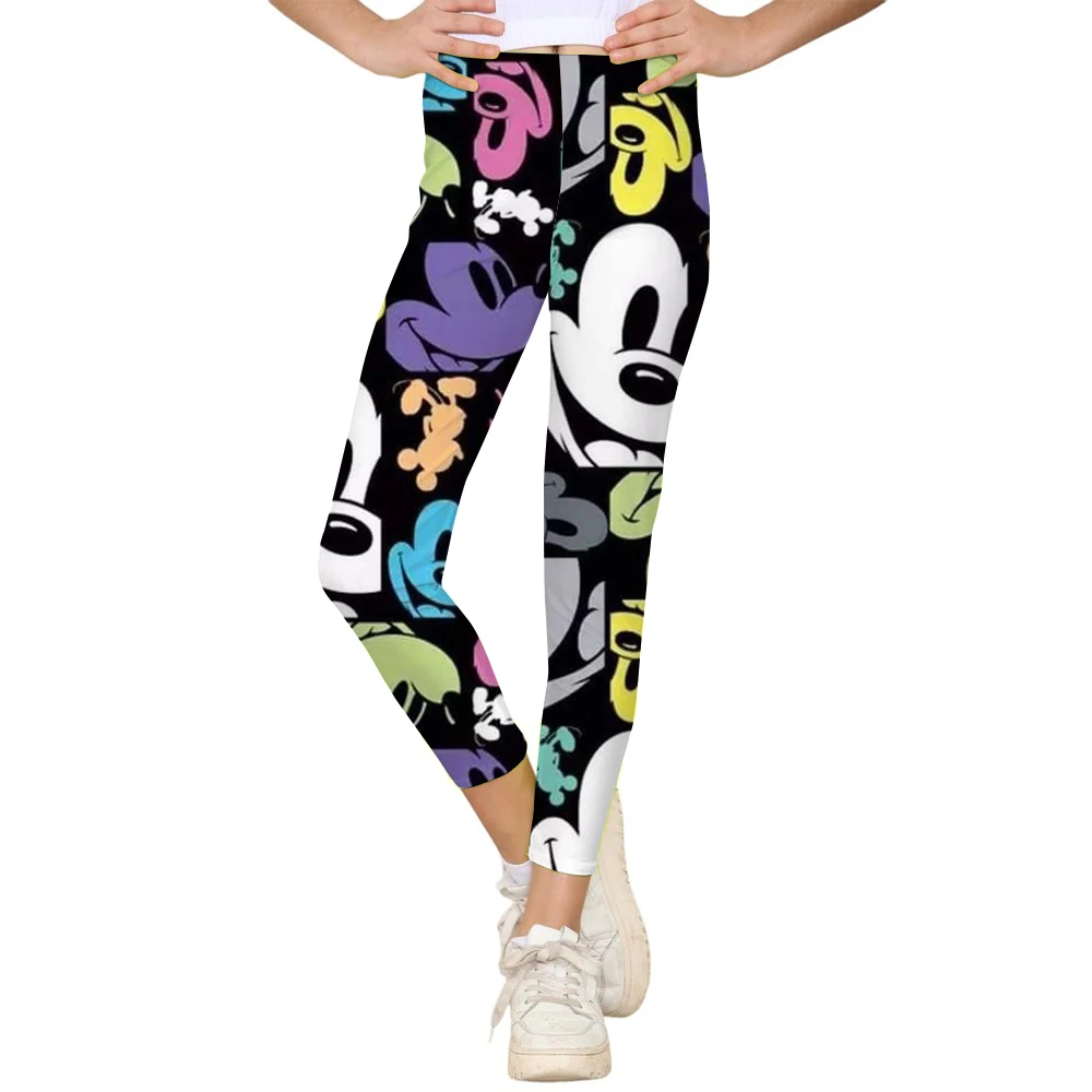 Fashion Women Minnie Mickey Mouse print Leggings For Fitness High Waist Gym Legging Push Up Women Leggings ﻿