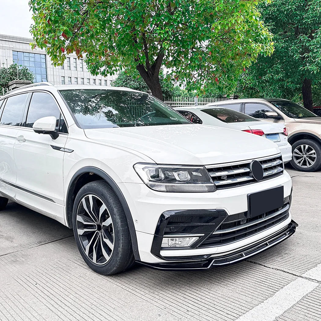 

Накладка-сплиттер на передний бампер, диффузор, обвес, защита, декоративная накладка для Volkswagen Tiguan MK2 Rline 2017-2020