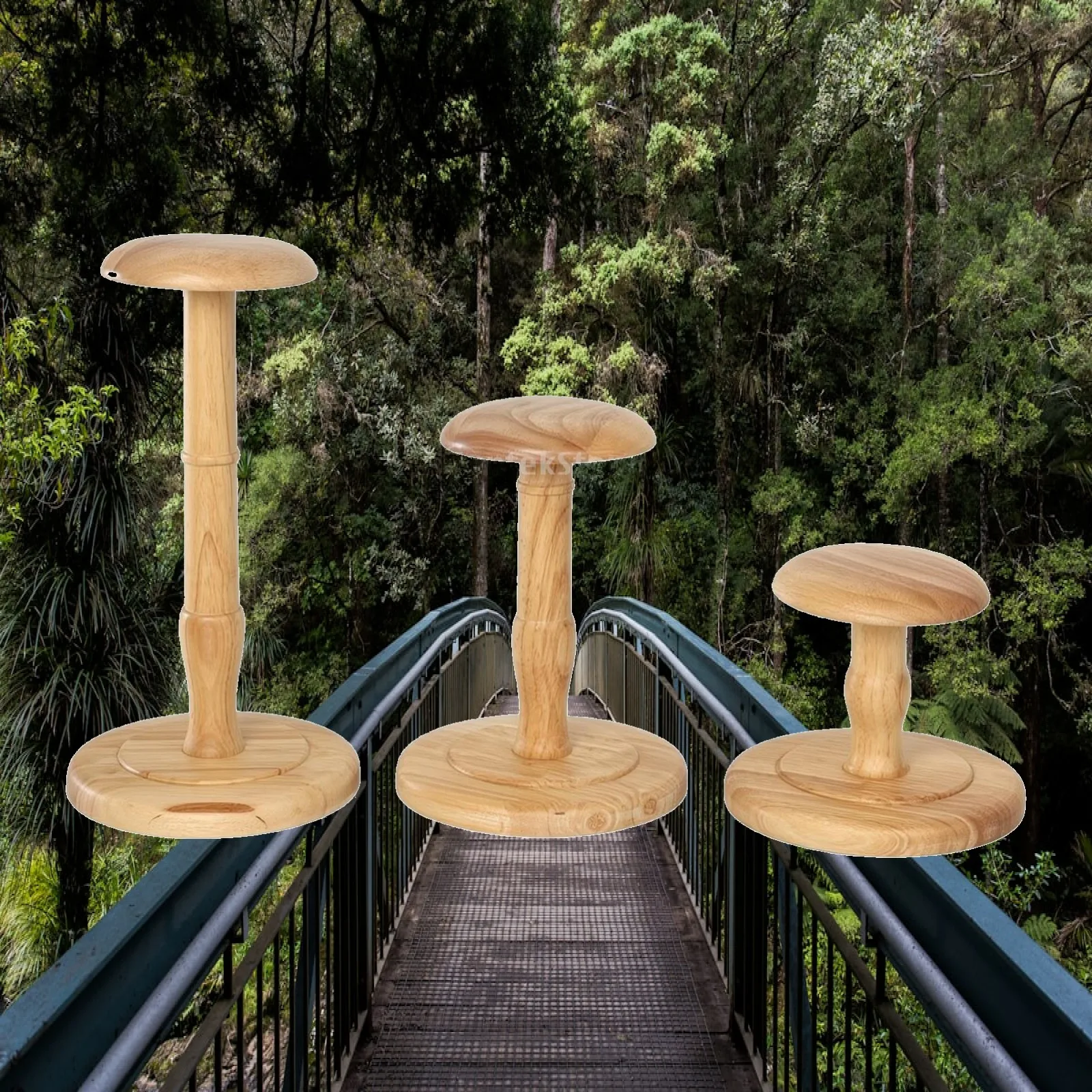 3 Pieces Tabletop Hat Display Stand Compact Freestanding Hat Display with Dome Top Holder Versatile Elegant