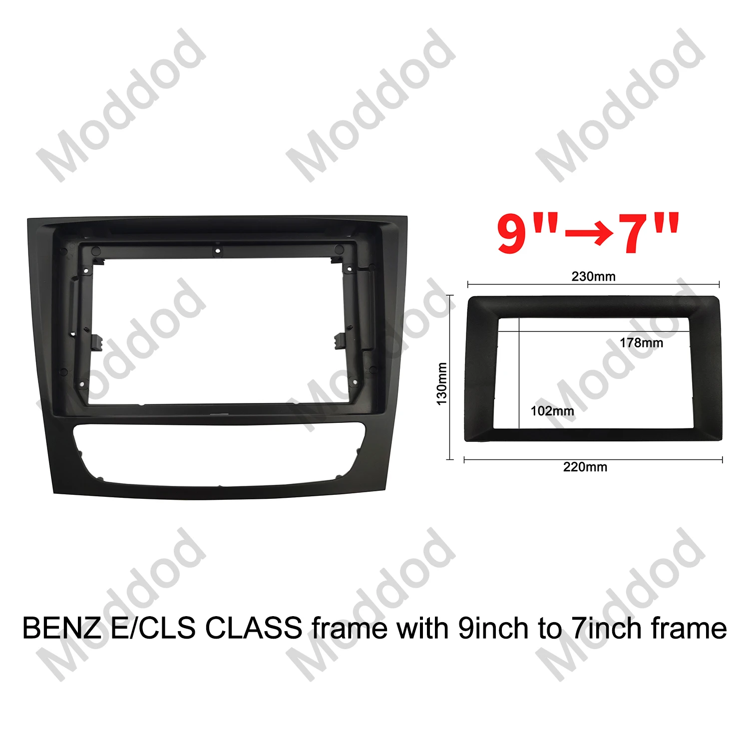 9 INCH Radio Frame for BENZ E CLASS CLS W211 C219 2001-2009 Stereo DVD Player Install Surround Panel Dash Kit Android Cover