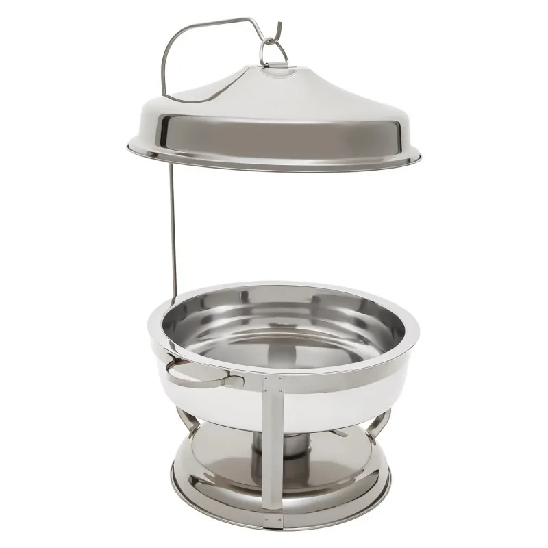 Set da buffet per scaldavivande in acciaio inossidabile: riscaldamento durevole ed efficiente, disponibile in oro e argento, perfetto per mantenere il cibo caldo