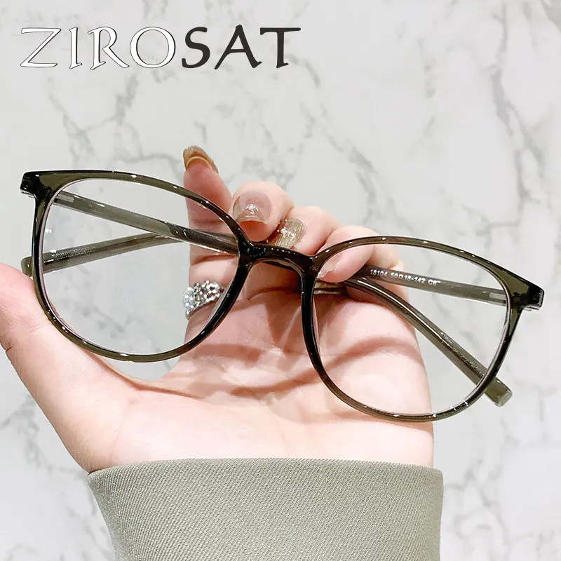 

ZIROSAT 18104 Ultralight TR90 Prescrition Glasses Retro Round optical Eyeglasses Frame Men And Women