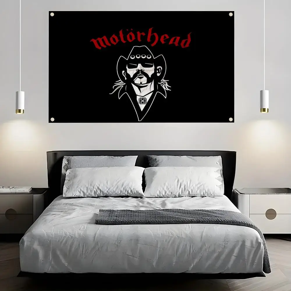 M-Motorhead Flags Flags for Room, Bedroom, Home, Outdoor, Wall Hanging, Concert Print, Background Decor