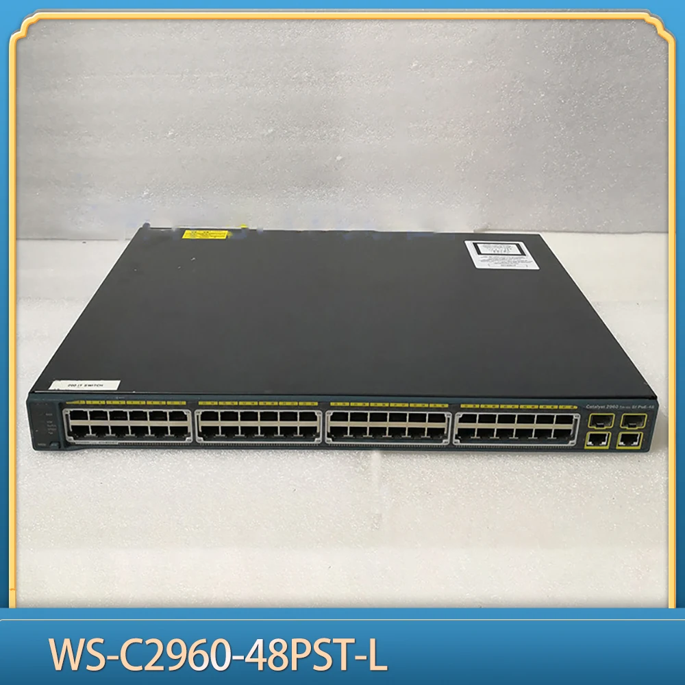 1pcs For Cisco 48-Port 100-Megabit POE Powered 2-Port Gigabit Network Switch WS-C2960-48PST-L