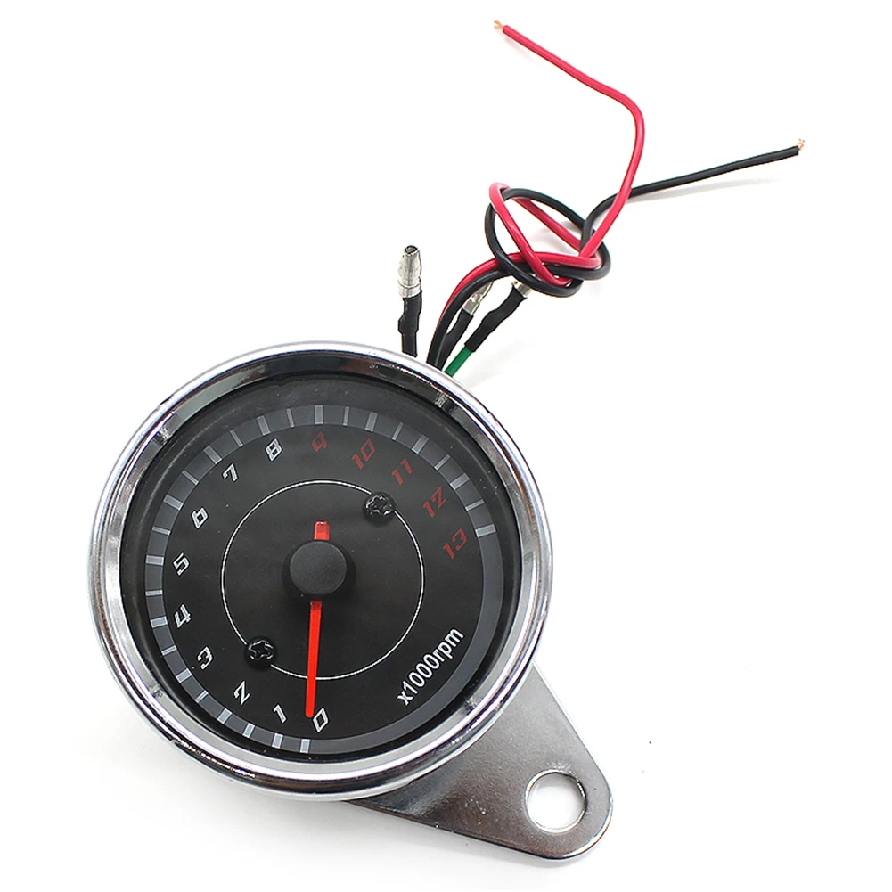 تيار مستمر 12 فولت العالمي للدراجات النارية مقياس سرعة الدوران الأزرق LED الخلفية 1000 دورة في الدقيقة REV عداد الإلكترونية Tach متر دراجة نارية Tacho مقياس #4